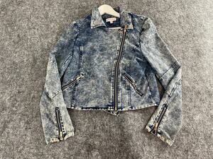 Marilyn Monroe Girls Jacket 12-14 Years Large Denim Cropped Jean Zipper N198